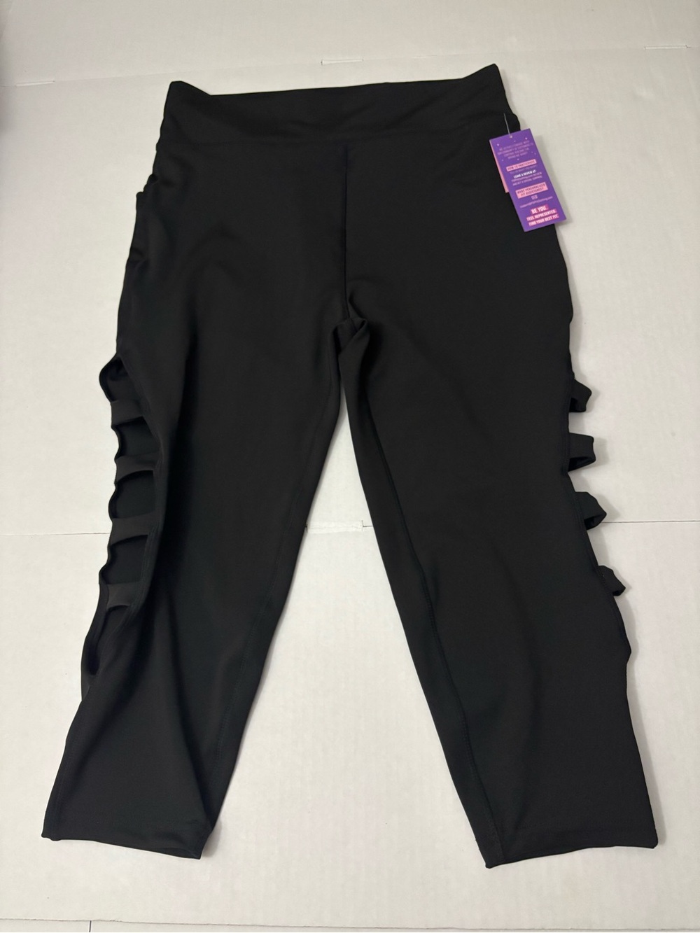 POP Fit cropped leggings Pant in black Size 2XL inseam 19.5”